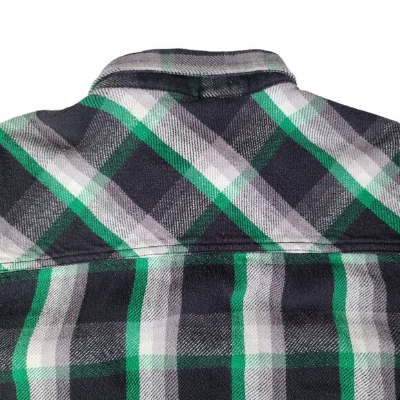 Ocean Pacific Jacket Shacket Mens Size Medium 40-42 Green Plaid Coat VTG - Picture 5 of 7